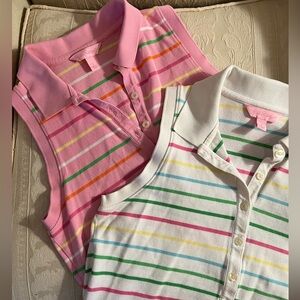 5 Lilly Pulitzer size S summer tops. Obvious signs of wear.